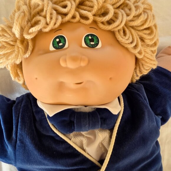 Vntg Cabbage Patch Kids Limited Edition Boy&Girl Twins 1985 Dark Blue Outfits - Picture 2 of 12